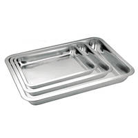 Піднос глибокий 36*27*4.8 см із нержавіючої сталі KM-4322