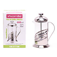 Заварник френчпресс 600мл для чаю і кави KM-0772M