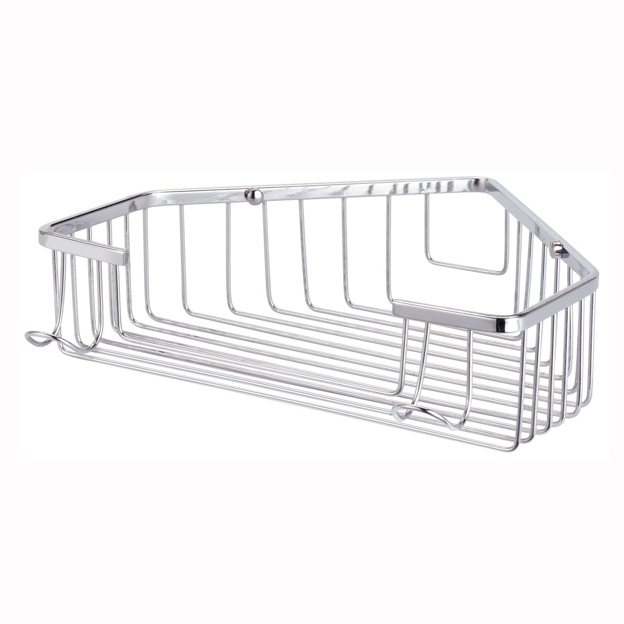 Полиця для ванної Besser кутова 24.5х23.5х6.5см з гачками KM-8509C