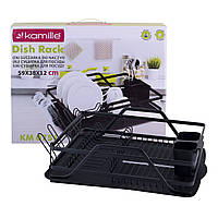 Сушарка для посуду з алюмінію з піддоном 59х38х13 KM-0751