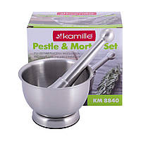 Ступка і маточка з нержавіючої сталі для спецій KM-8840