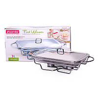 Марміт скляний 3л з металевою кришкою і підставкою KM-6410