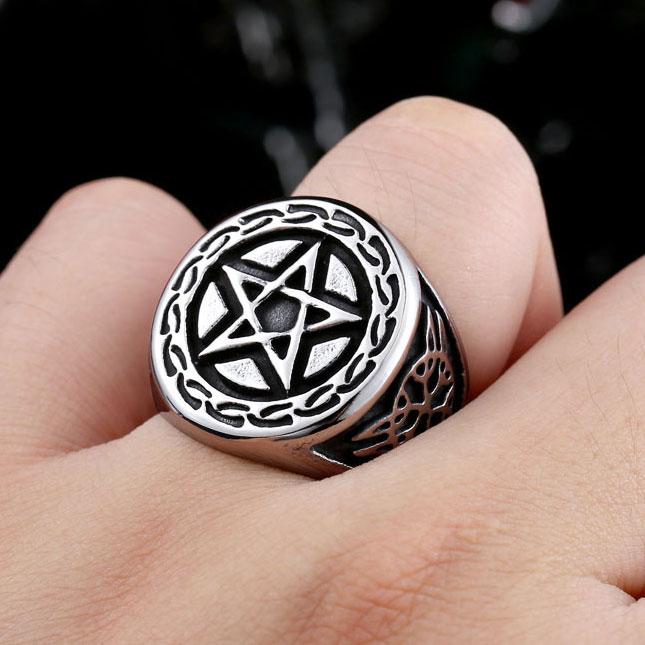 Перстінь із символом Пентаграми, фото 1