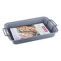 Форма для запікання 37,5*26*5,5 див. з вуглецевої сталі з гратами для гриля KM-6001M