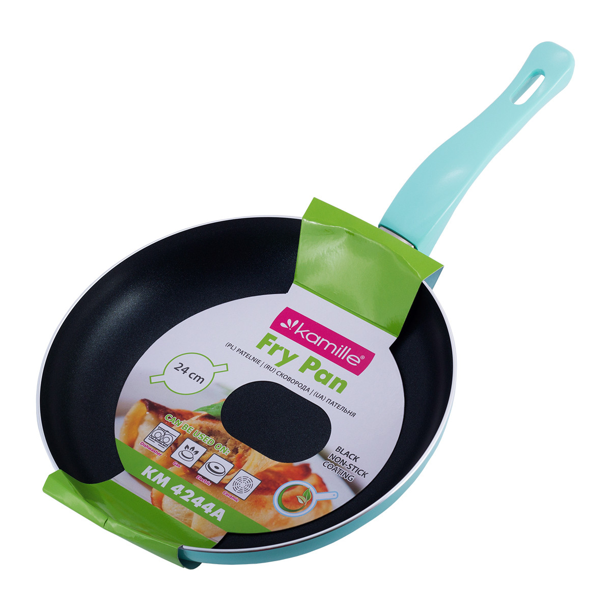Сковорода 24см з антипригарним покриттям без кришки
