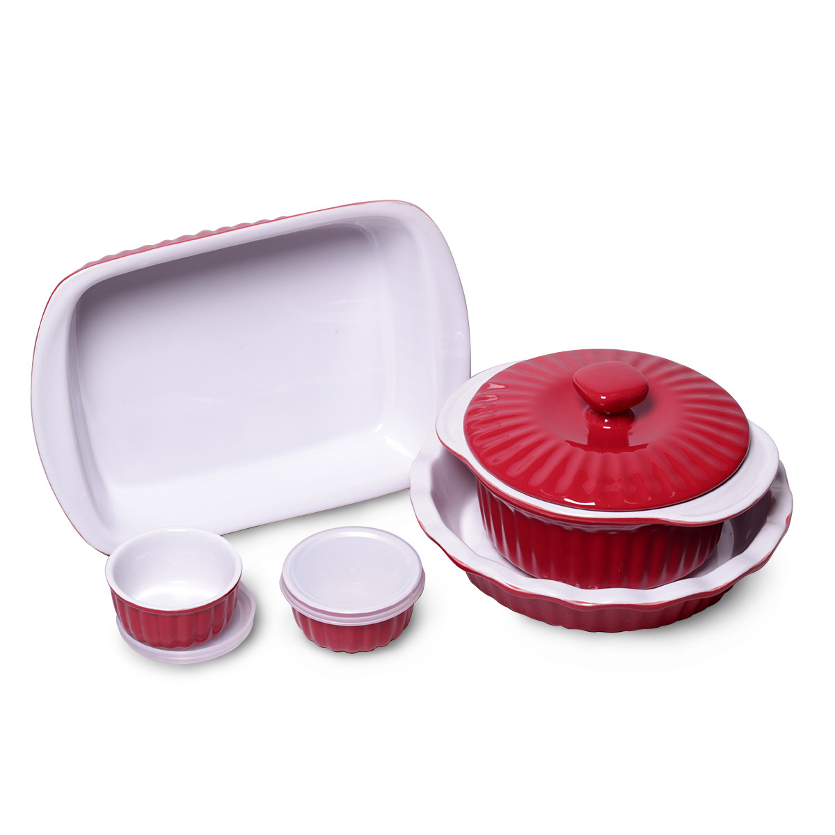 Набір керамічного посуду для запікання 8 предметів, фото 1