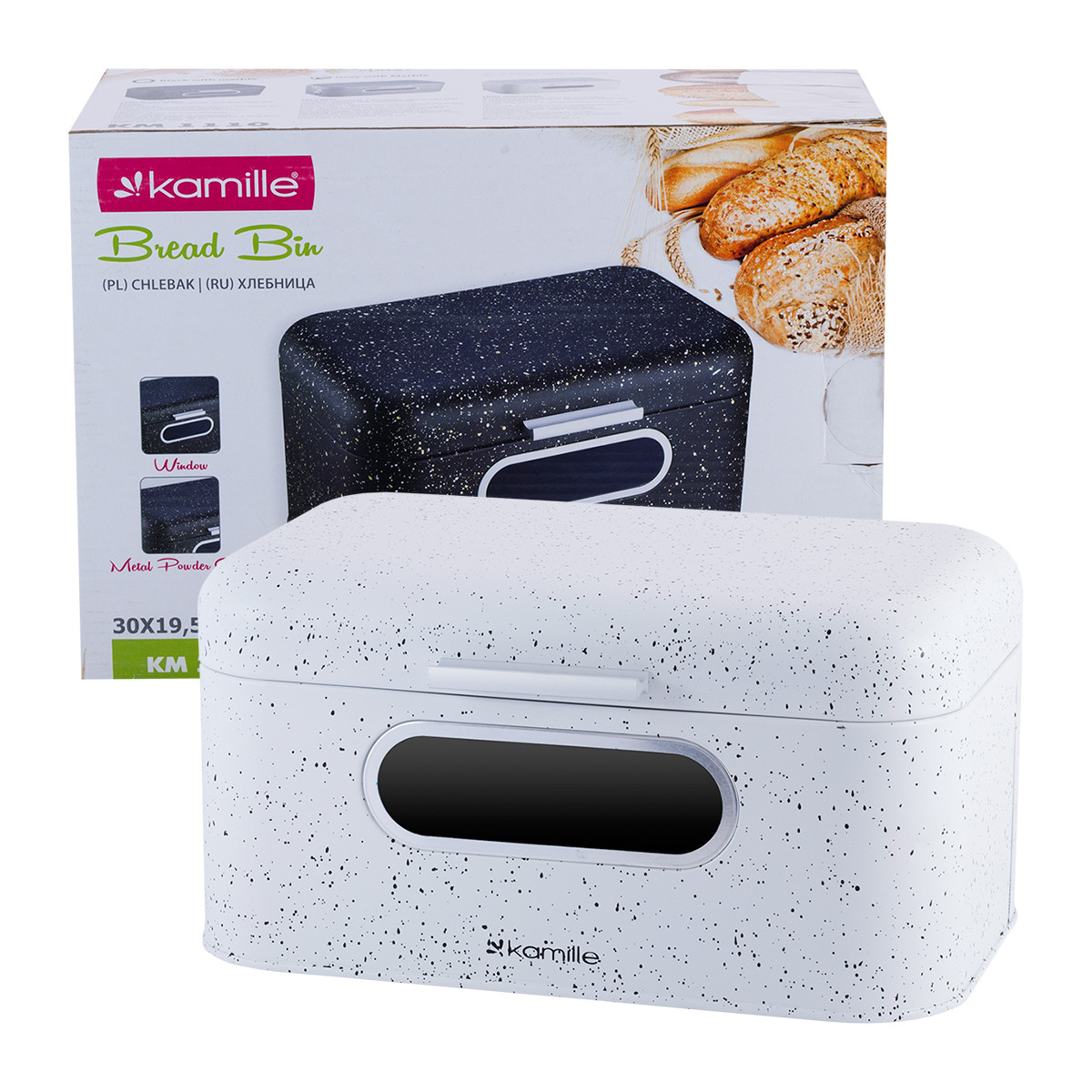 Хлібниця 30*19.5*15.5 см із нержавіючої сталі