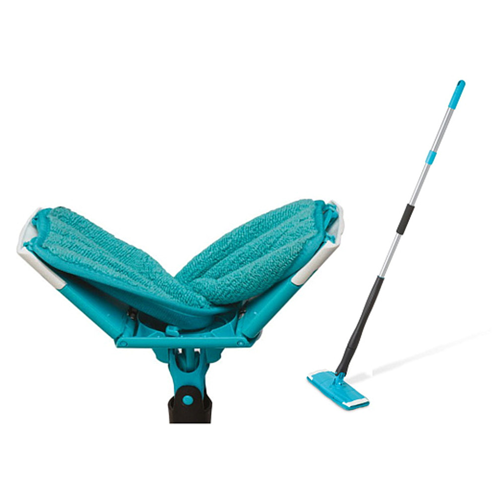 Швабра ледащо з автоматичним віджимом для швидкого прибирання Titan Twist Mop Диво швабра 360 Синя титан моп, фото 1