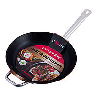 Сковорода чавунна 30см без кришки для індукції і газу KM-4805