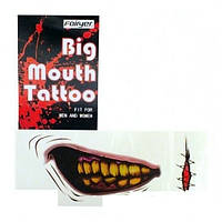 Временные татуировки (наклейки) "Big mouth Tattoo" (большой рот)