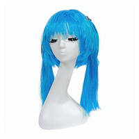 Блакитна перука Аніме Косплей із 2 хвостиками карнавальний