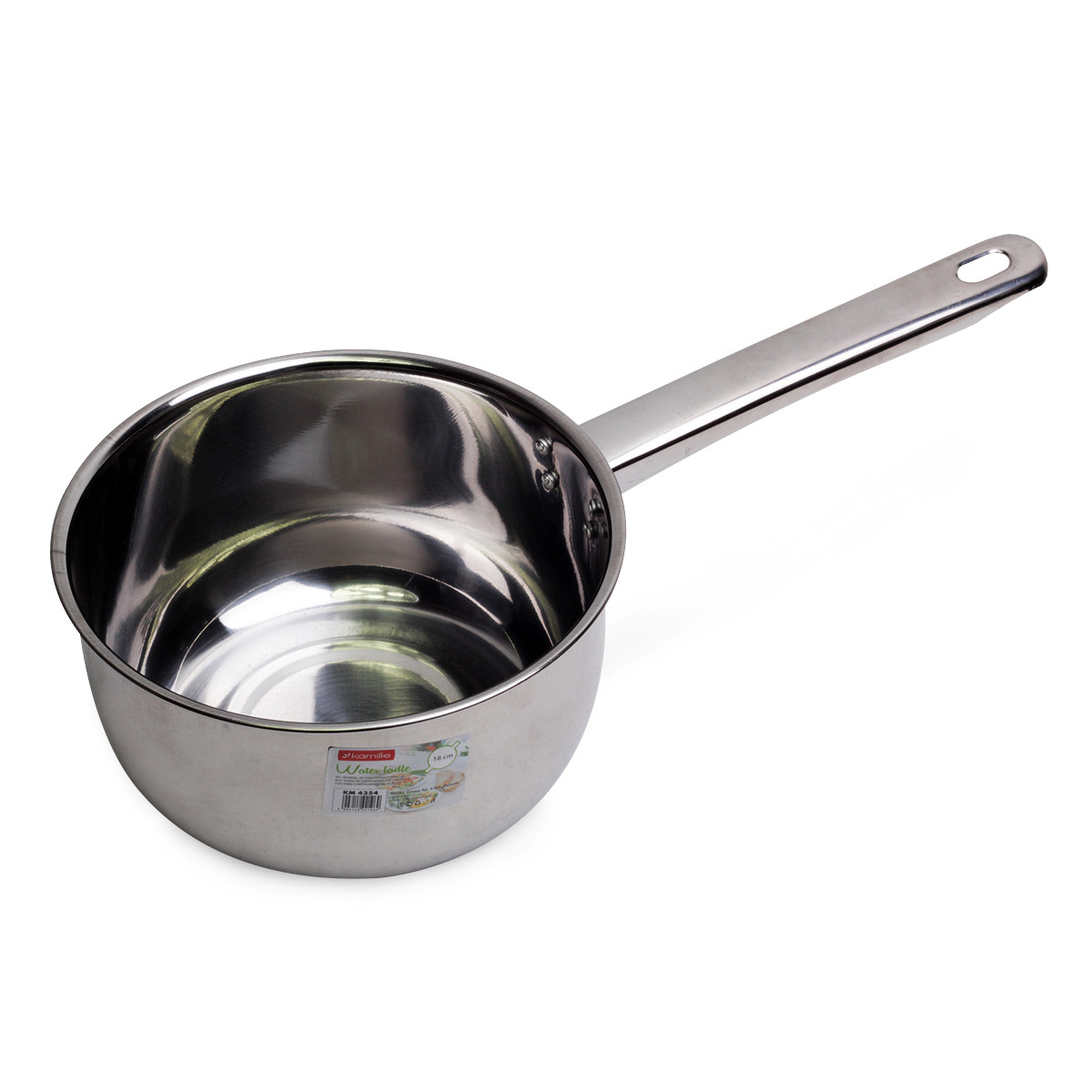 Ківш Ø18 см із нержавіючої сталі без кришки KM-4354