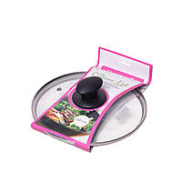 Кришка скляна 20см з металевим обідком