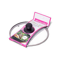 Кришка скляна 22см з металевим обідком