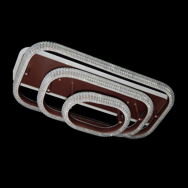 Люстра лед в залу Linisoln 90W до 20 м² колір Коричневий 66004/3 CF 3color, фото 1