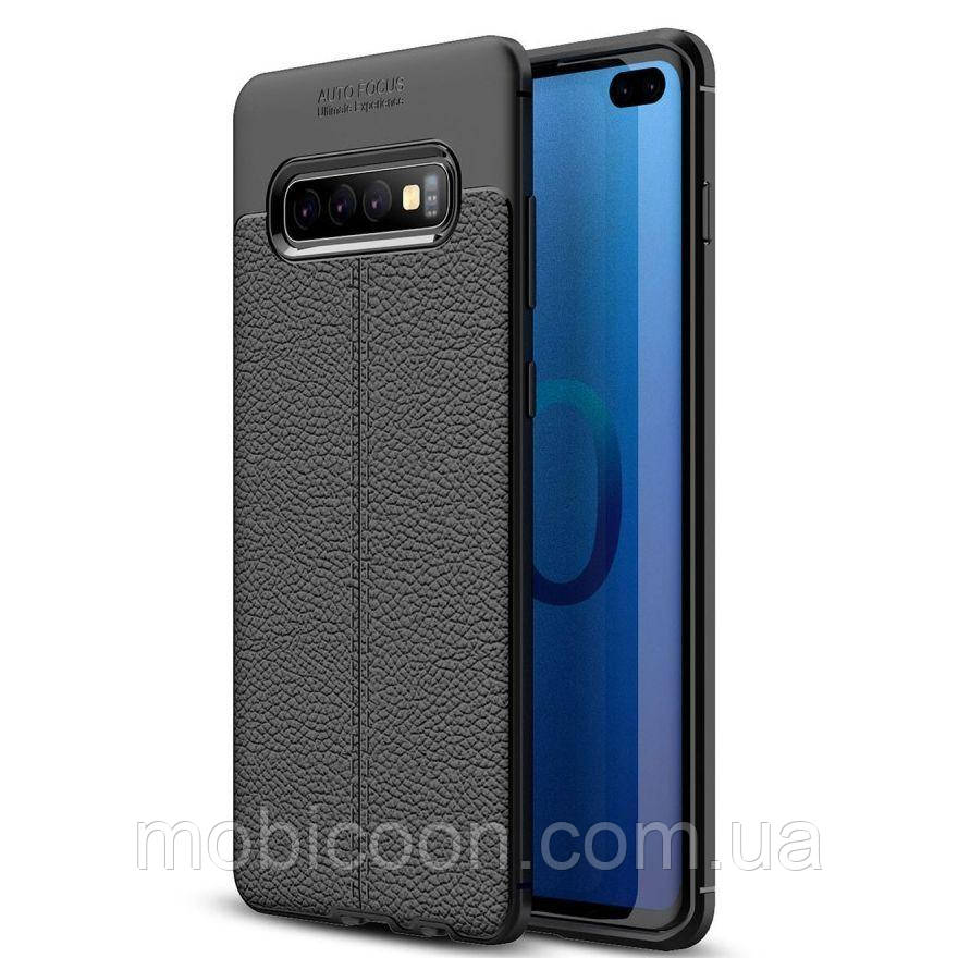 Чехол силиконовый Auto Focus для Samsung Galaxy S10 Plus black (самсунг ...