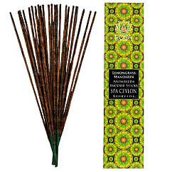 Аромапалиці Лимонна трава та Мандарин (Lemongrass Mandarin Aromavada Incense Sticks, Spa Ceylon), 30 штук