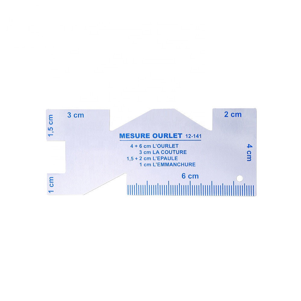 Лінійка для розмітки припусків 10 х 4 см, алюміній (6100)