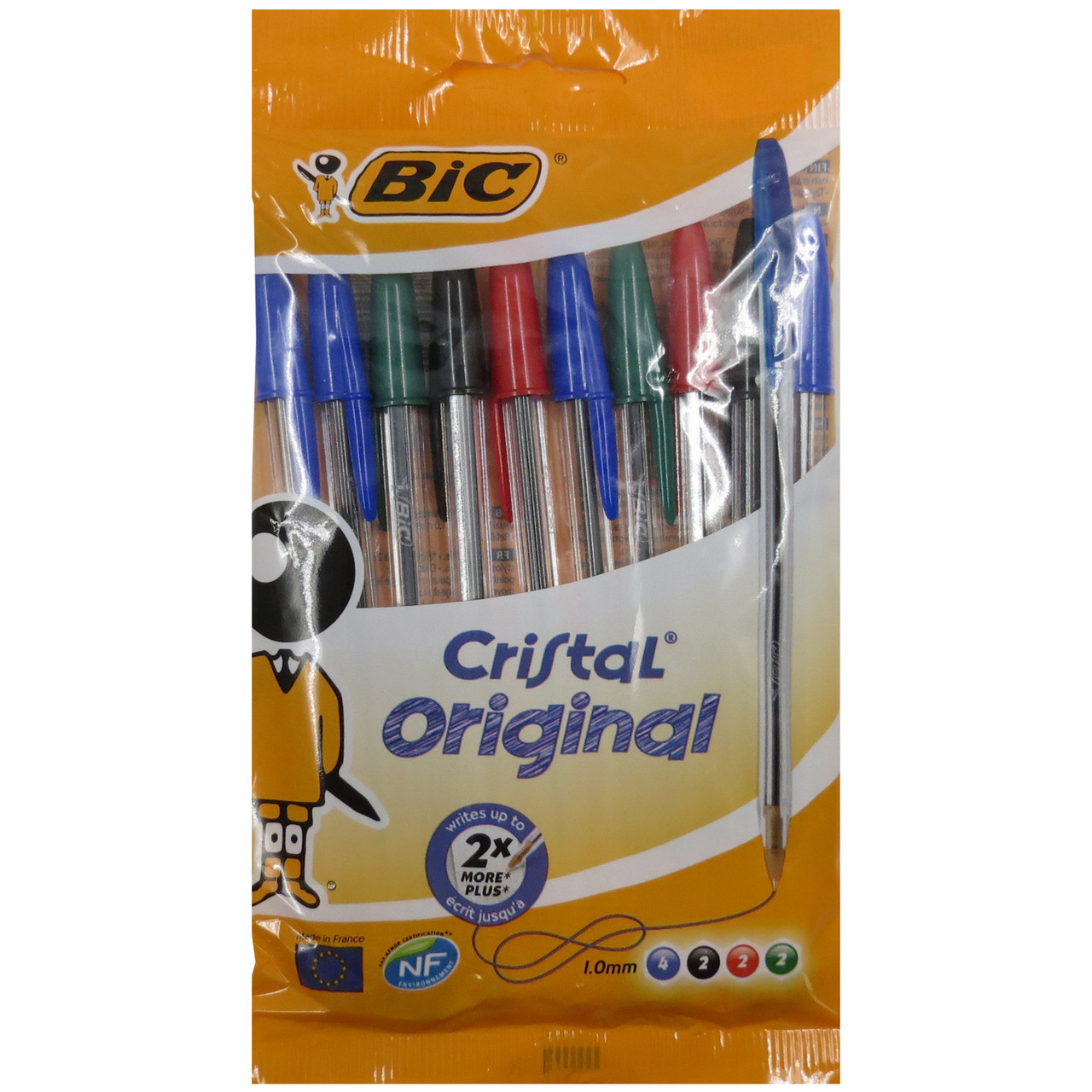 Набір ручок Bic Cristal Original кулькових різнокольорових 10 шт 125