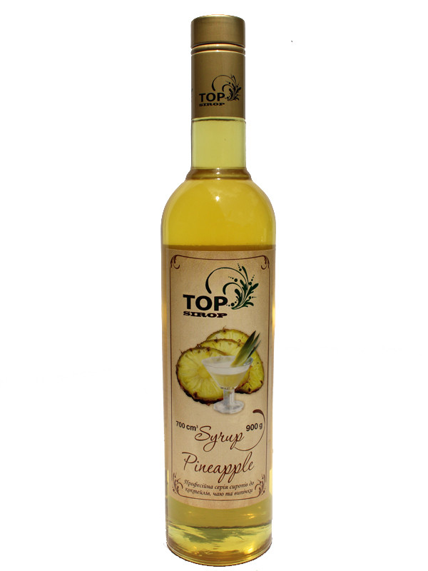 Ананасовий Сироп ТМ TOP sirop 900 гр, фото 1
