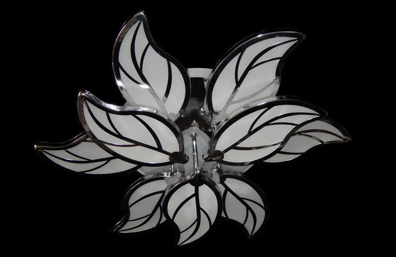 Стельова люстра з димером і LED-підсвіткою 8881/6+3HR LED 3color dimmer, фото 1