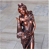 Статуетка Фортуна середня 39 см з полістоуну мідного кольору, фото 3