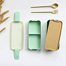 Ланч-бокс подвійний Еко "Lunch box", 750мл, м'ятний, фото 4