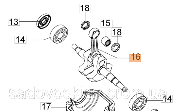 Колінвал для бензопили Oleo-Mac GS 35 (50240081R)