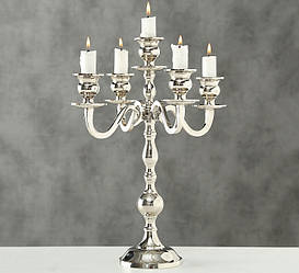 Канделябр на 5 свічок Варас срібний h 35 см 