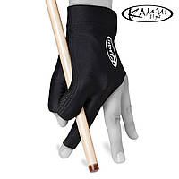 Перчатка для игры в бильярд Kamui Quickdry L черного цвета из нейлона на левую руку