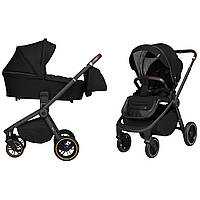 Коляска универсальная CARRELLO Epica CRL-8510/1 (2in1) Space Black +дождевик ОТ РОЖДЕНИЯ