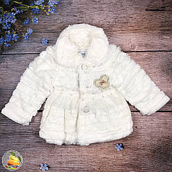 Дитяча Біла шуба для малятка Розміри: 1,2,3 року (20844-3)