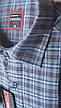 Сорочка чоловіча кашемір Ovento vd-0114 класична синя картата з довгим рукавом Туреччина, фото 6