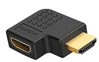 Адаптер HDMI 90 градусов с разъемом папа-мама переходник горизонтальный ХДМИ