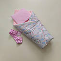 Конверт (плед) для немовлят (рожевий), фото 3