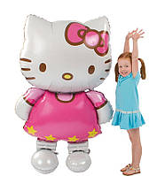 A 30" x 50" Ходячка Hello Kitty AirWalker Balloon. Фольгированный шар Китти. В УП