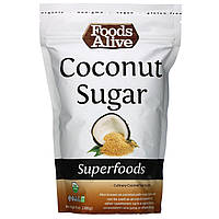 Foods Alive, Superfoods, Coconut Sugar, 14 oz (395 g), оригінал