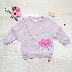 Теплий світшот (футер з начосом) Рожевий меланж Minikin До 104 см