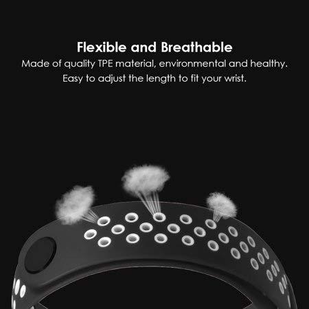 Ремінець для фітнес-браслета Xiaomi Mi Band 3 і 4, Nike Design, Black with white, фото 3
