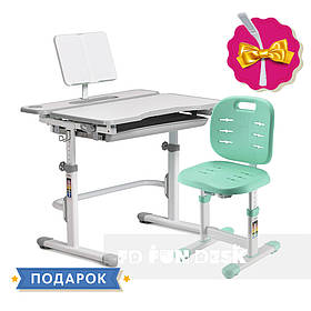 Комплект парта Cubby Fressia Grey + дитячий стілець FunDesk SST2 Green
