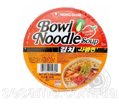 Суп з локшиною Bowl Noodle Nongshim кімчі 86г (Корея)