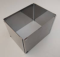 Кондитерская раздвижная форма для выпечки прямоугольная нержавеющая сталь 15см*20см, В - 14см.