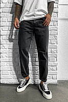 Мом джинсы мужские черные (бойфренд) , свободные момы джинсы турецкие (весна, осень) широкие модные Mom Jeans 30