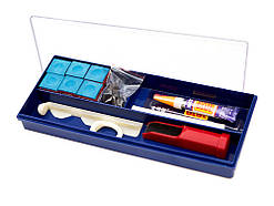 Набір для ремонту більярдного кия Standart з клеєм мітками для столу і крейдою