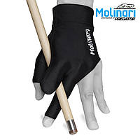 Перчатка для игры в бильярд Molinari черного цвета безразмерная на левую руку