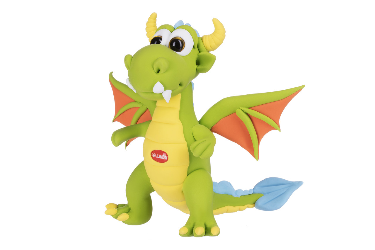 Детский самозатвердевающий пластилин Paulinda Super Dough Cool Dragon Дракон зеленый (PL-081378-13)