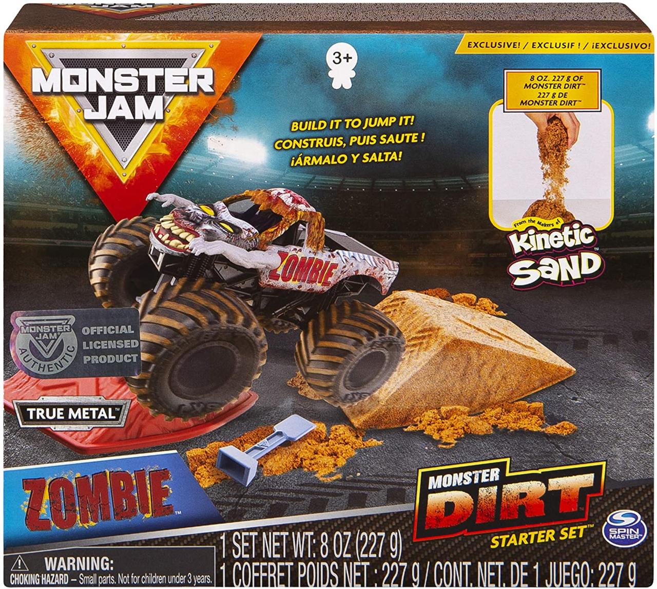 Машинка позашляховик Zombie Monster Dirt Jam з кінетичним піском