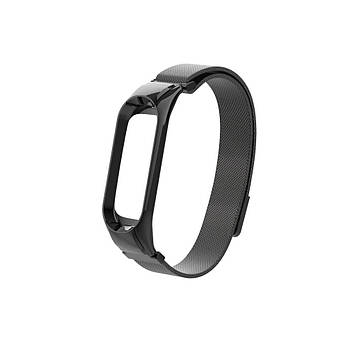 Ремінець для фітнес-браслета Xiaomi Mi Band 5 і 6 міланська петля чорний