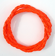 Шнур плетеный, искусственная кожа Оранжвый (3 мм) 1 метр