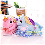 Величезна Іграшка - плед - подушка 3 в 1 Рожевий Єдиноріг подарунок для дітей, фото 5